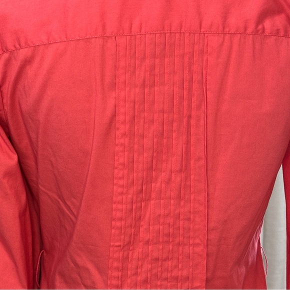 Bebe Utility Tunic Shirt Belle Pink Button-Front Stretch Poplin Blouse Size S - Picture 13 of 14